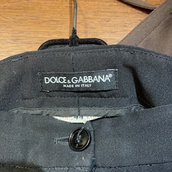 Dolce & Gabbana black wide leg trousers with pleat - Picture 3 of 3